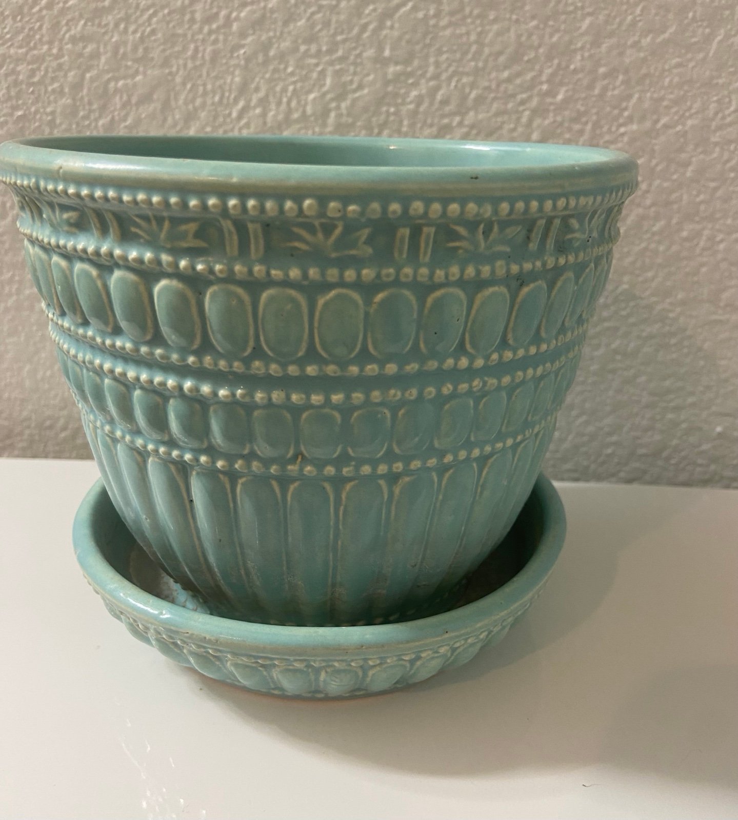 Large Mccoy beaded planter pot