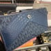 Michael Kors Navy Multi Double Zipper Wallet