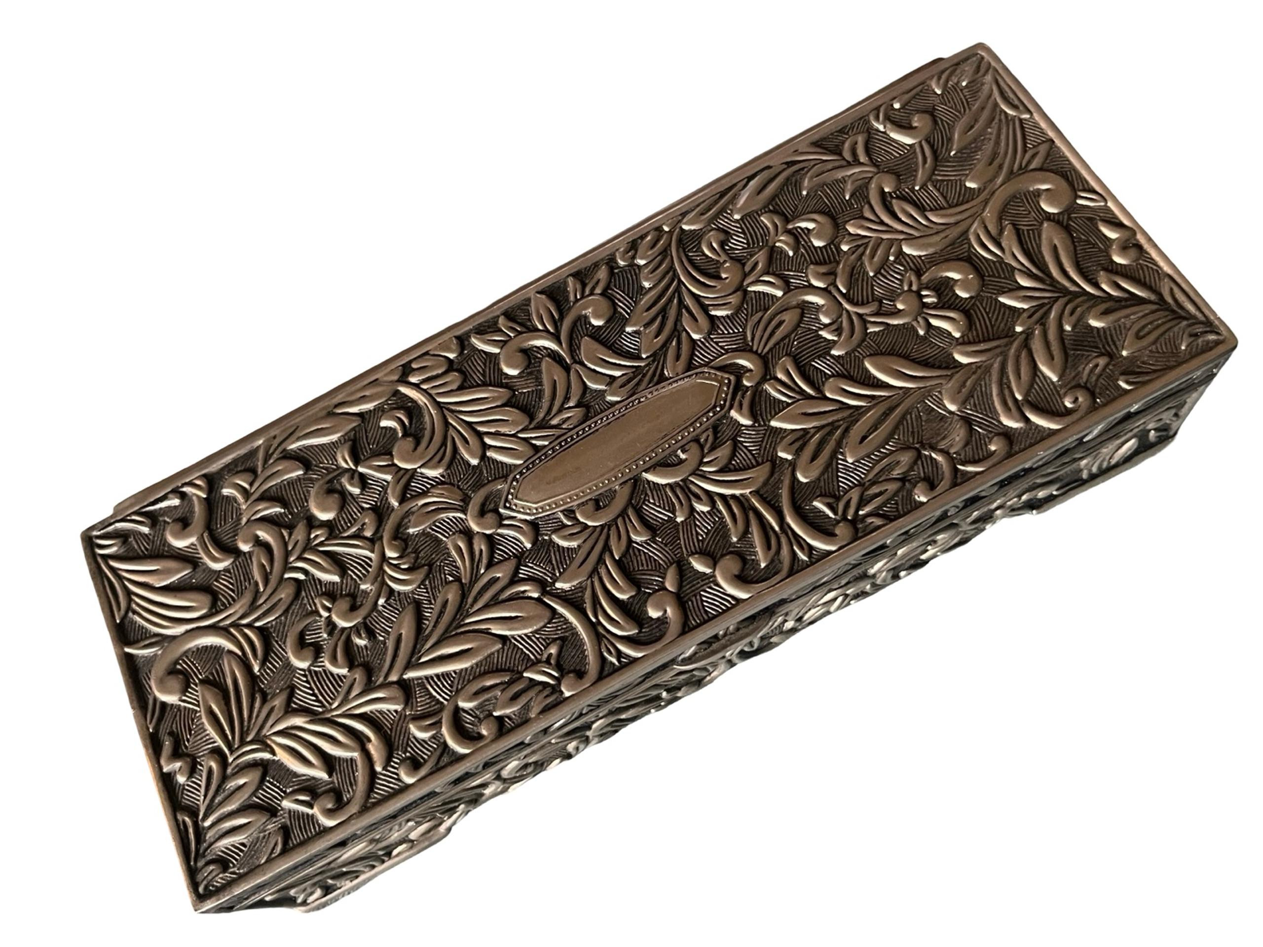 Amazing Vintage Goldinger silver jewelry box