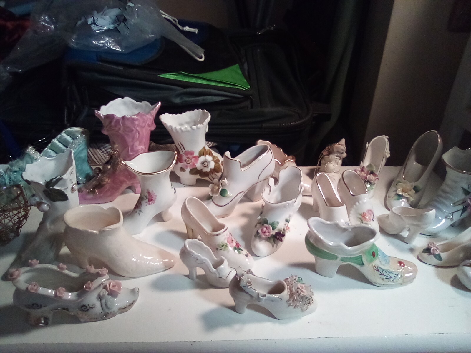 Vintage porcelain and bone china shoes