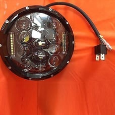 7 DAYMAKER 75W BLACK LED Light Bulb Headlight Motorcycle Yamaha Road Star