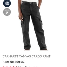 CARHARTT FR CANVAS CARGO PANT 12CAL