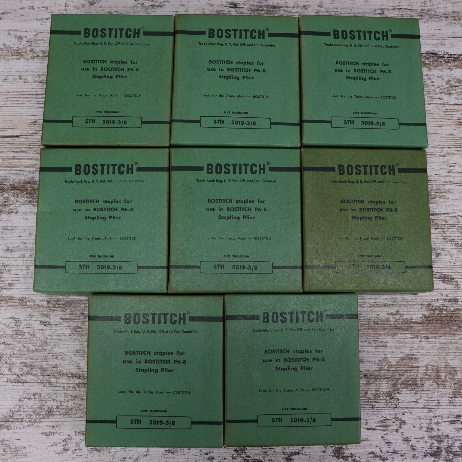 8x Bostitch Staples For P6-8 Sth 5019 3/8 High Crown US Made NOS 5000