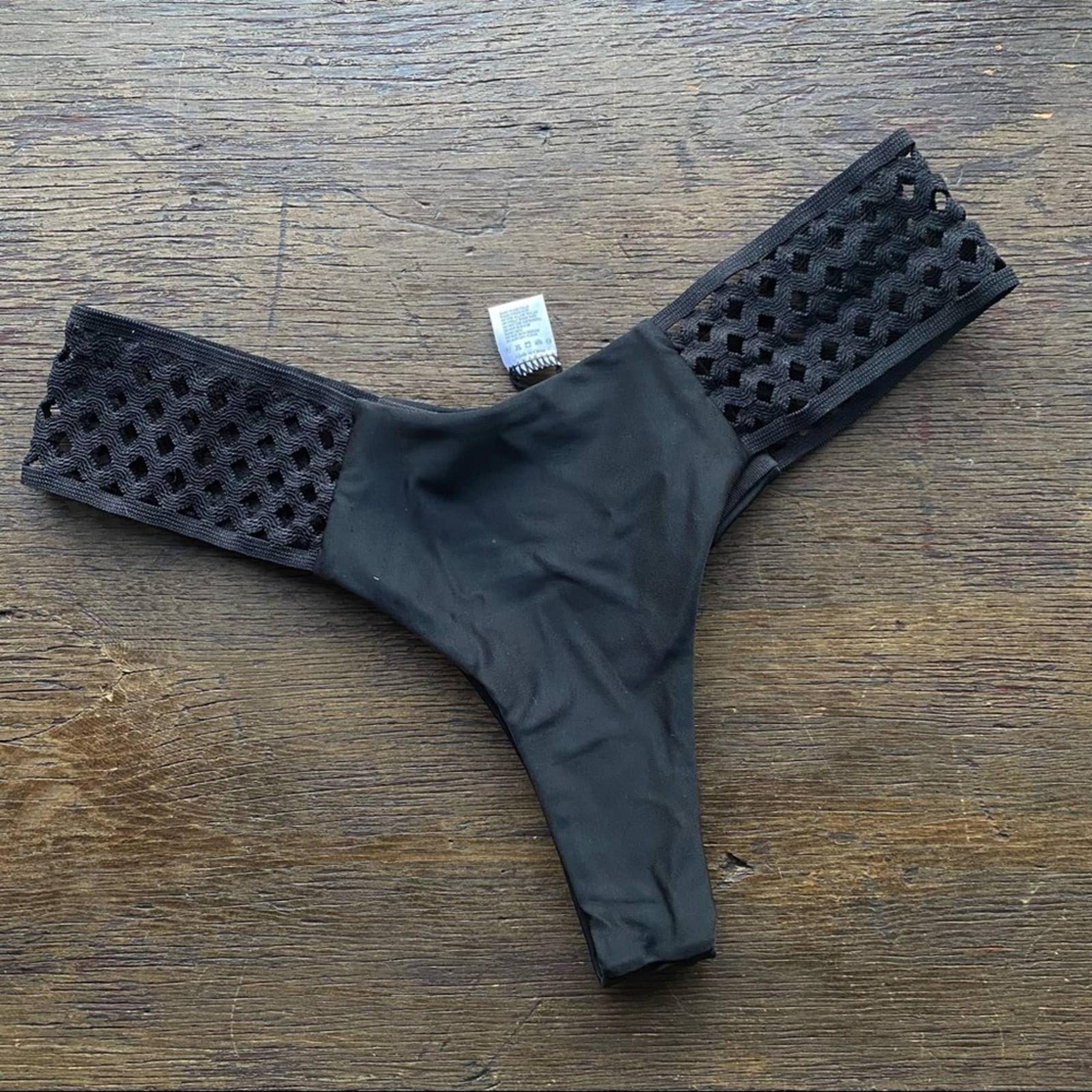 New Sunny Co Clothing Miranda Cheeky Swim Bikini Bottoms Black Small