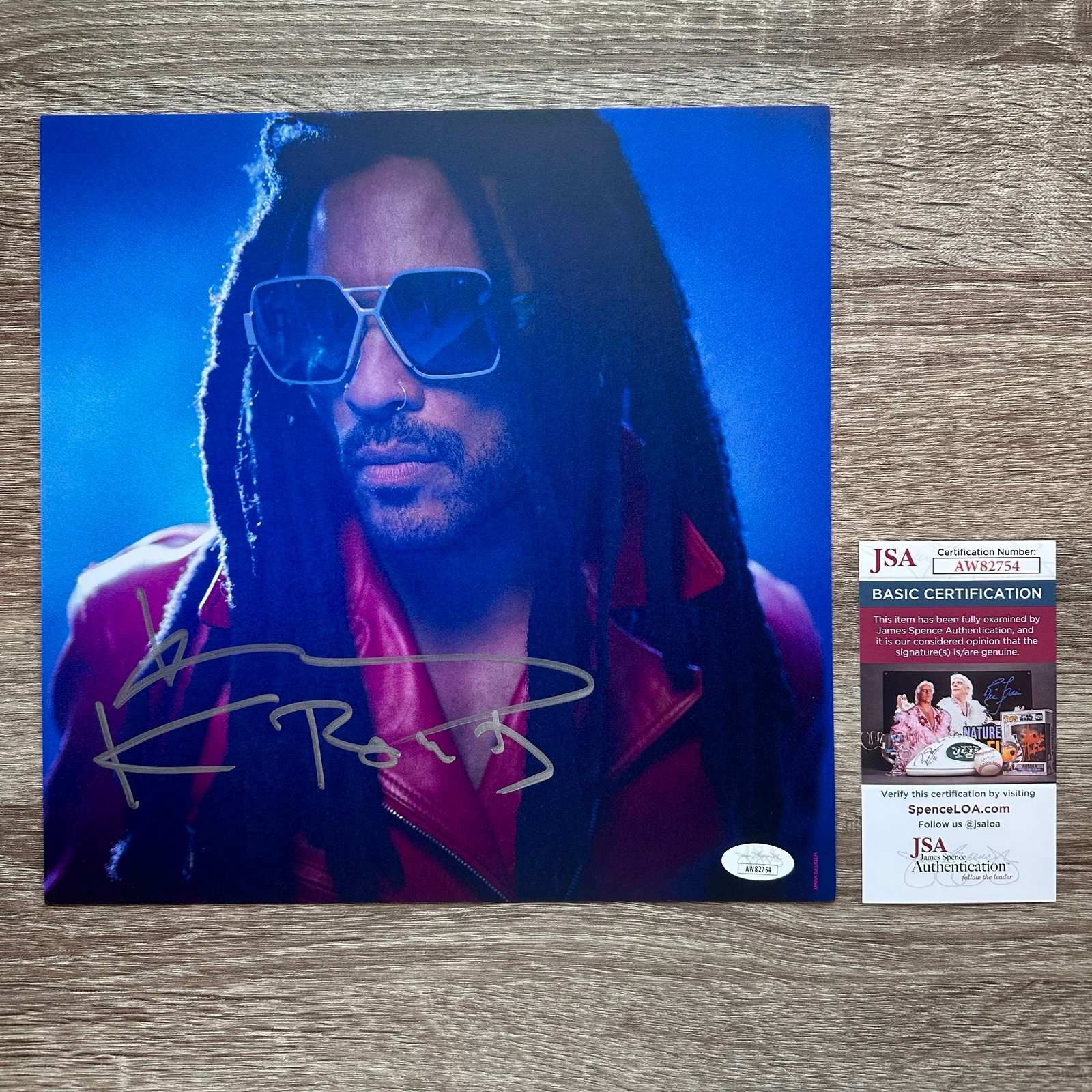 Lenny Kravitz Autographed Blue Electric Light 11x11 Insert Signed Auto Album JSA