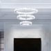 Crystal Chandeliers Modern LED 3 Ring Chandelier Adjustable Ceiling Light