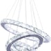 Crystal Chandeliers Modern LED 3 Ring Chandelier Adjustable Ceiling Light