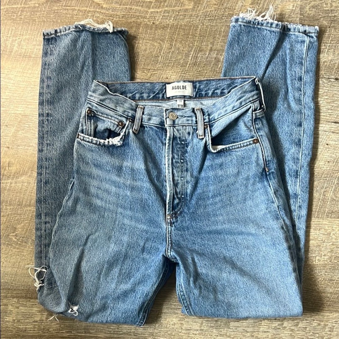 AGOLDE 90s Pinch Waist Distressed Denim Jeans