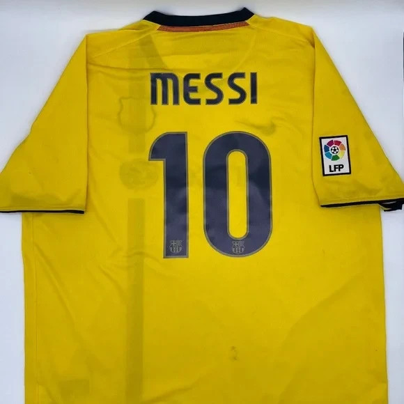 Messi #10 Barcelona 2008/2009 Away ORIGINAL Nike VTG Rare Soccer Jersey (XXL)