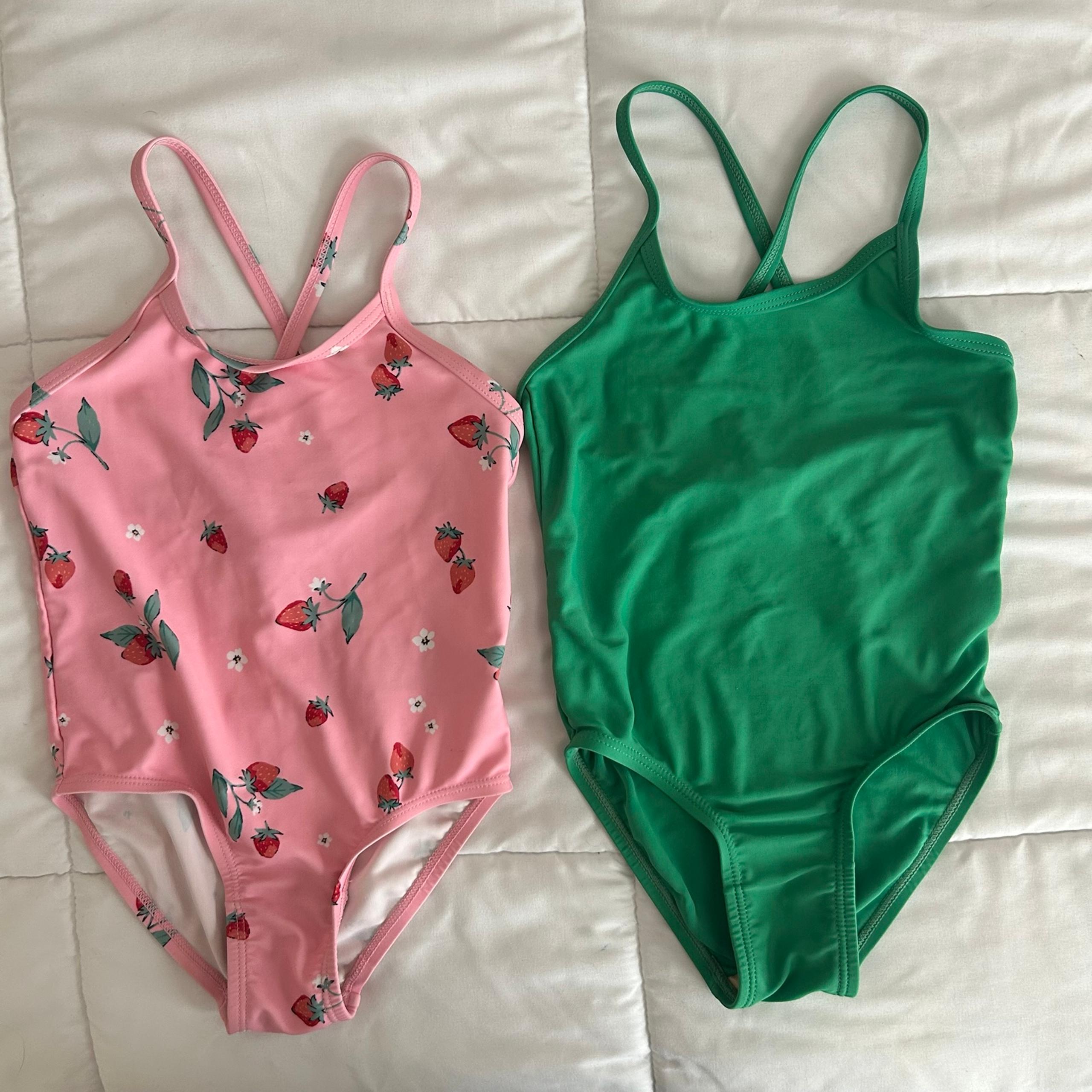 Old Navy Baby Girls Swimsuits Pink Strawberries & Green One Piece Size 3T