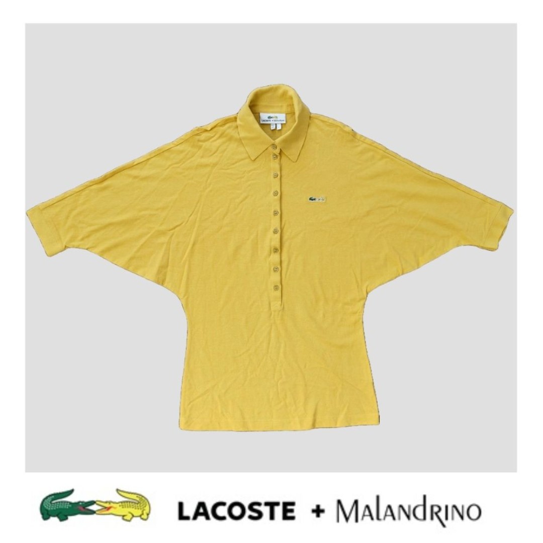 Lacoste + Malandrino Women's Yellow Polo Shirt Size L