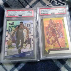 2 x PSA 10 RJ Barrett Rookie Cards Graded Numbered /299 Raptors Duke Panini