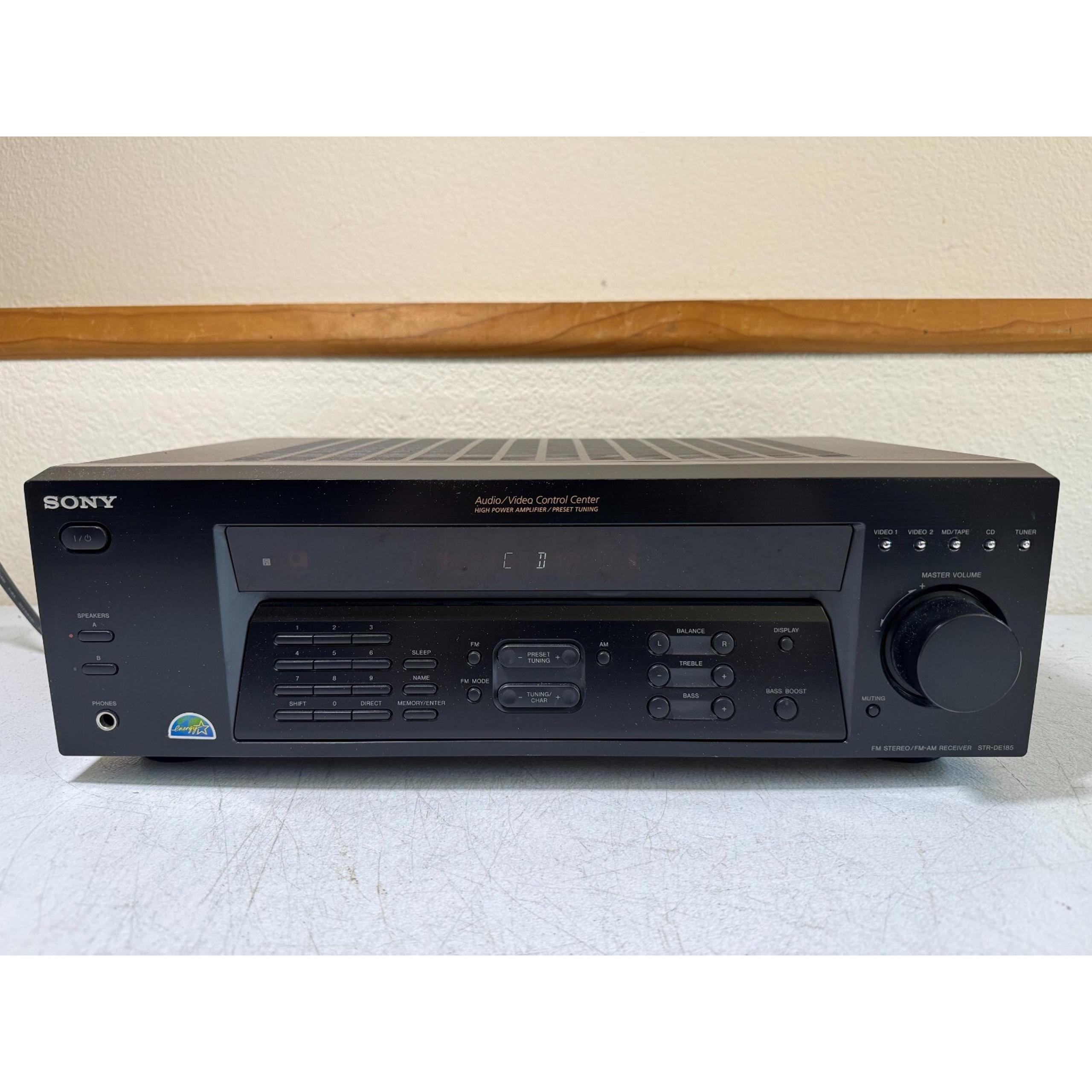 Sony STR-DE185 Receiver HiFi Stereo 2 Channel Home Audio Vintage AM/FM Tuner