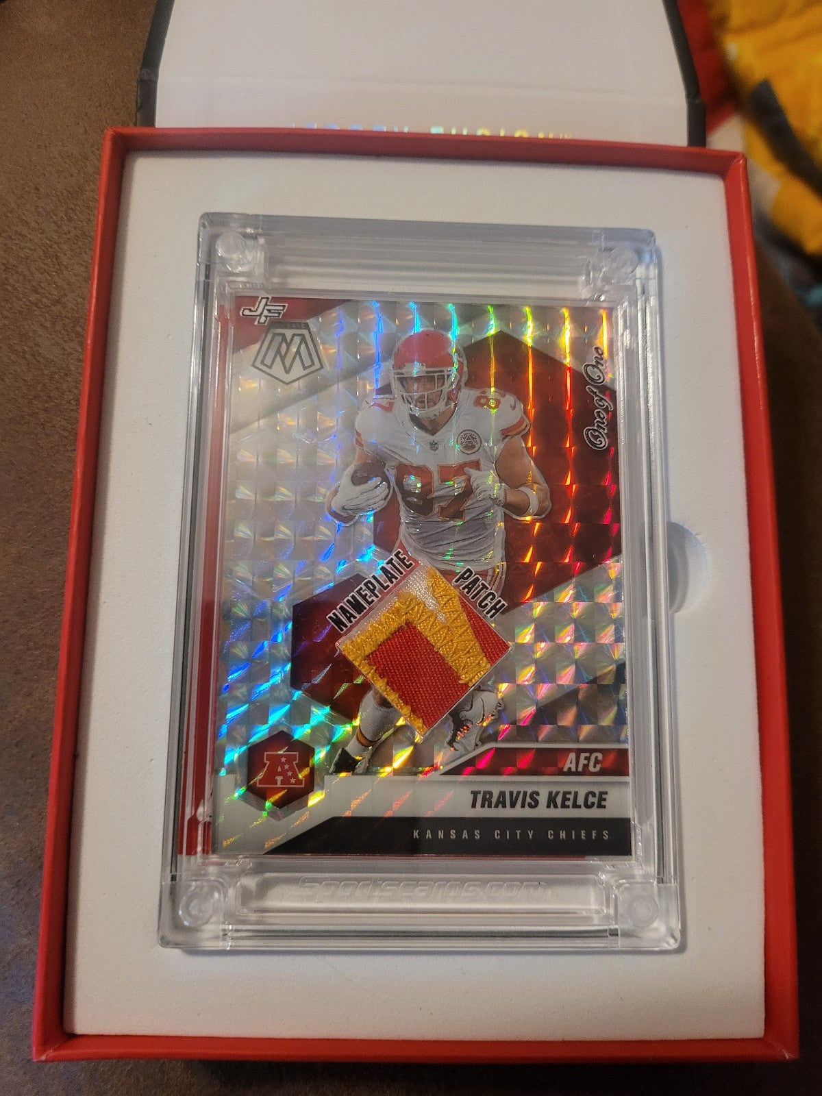 2022 Jersey Fusion Mosaic Travis Kelce 1/1 Nameplate Patch -Taylor Swifts MAN