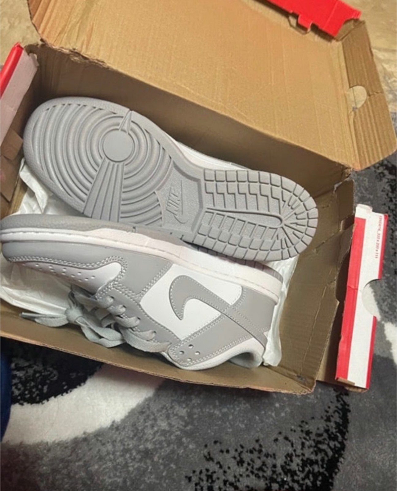 Nike dunk low grey fog 8 womesn