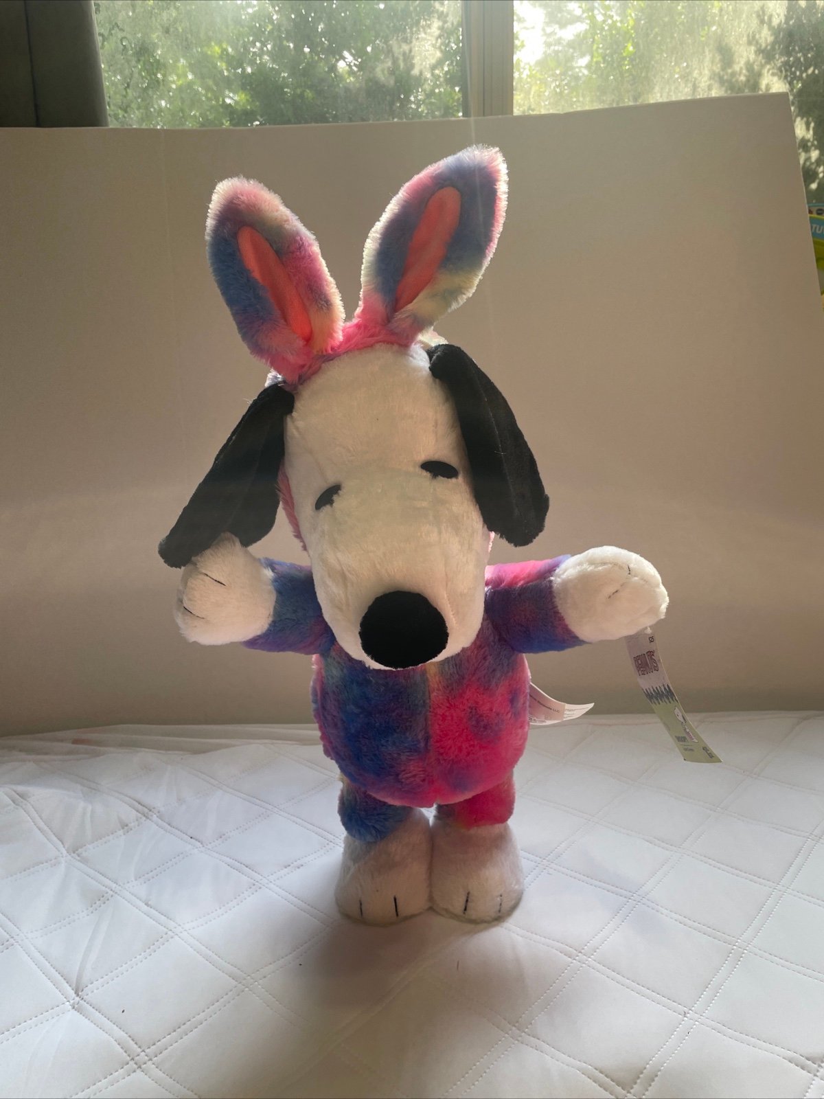Peanuts snoopy tie dye easter bunny greeter