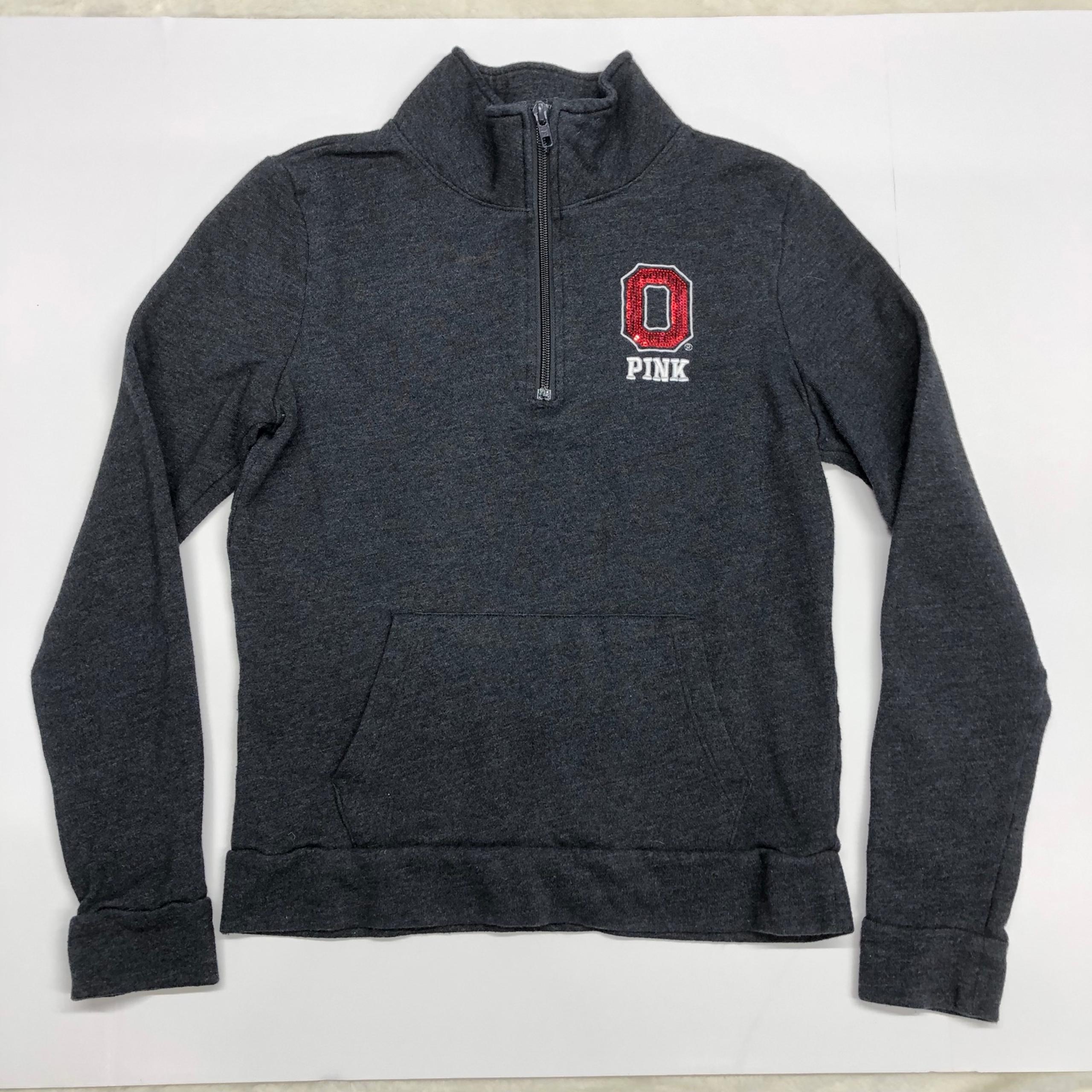 Victoria’s Secret Pink Ohio state OSU quarter zip pullover sweatshirt fleece