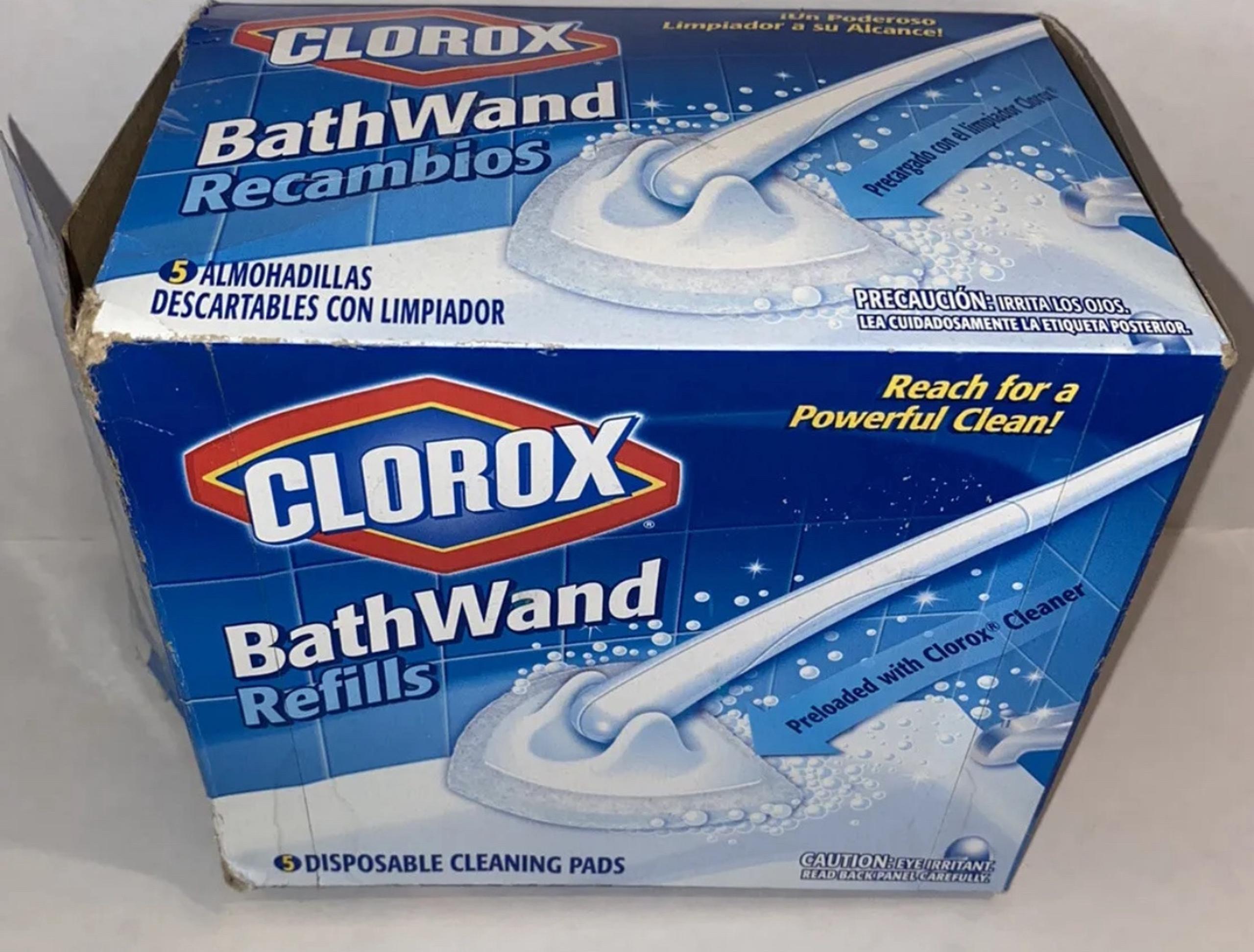 Discontinued Clorox Bath Wand Refills Disposable Cleaning Pads NEW 6 Pads