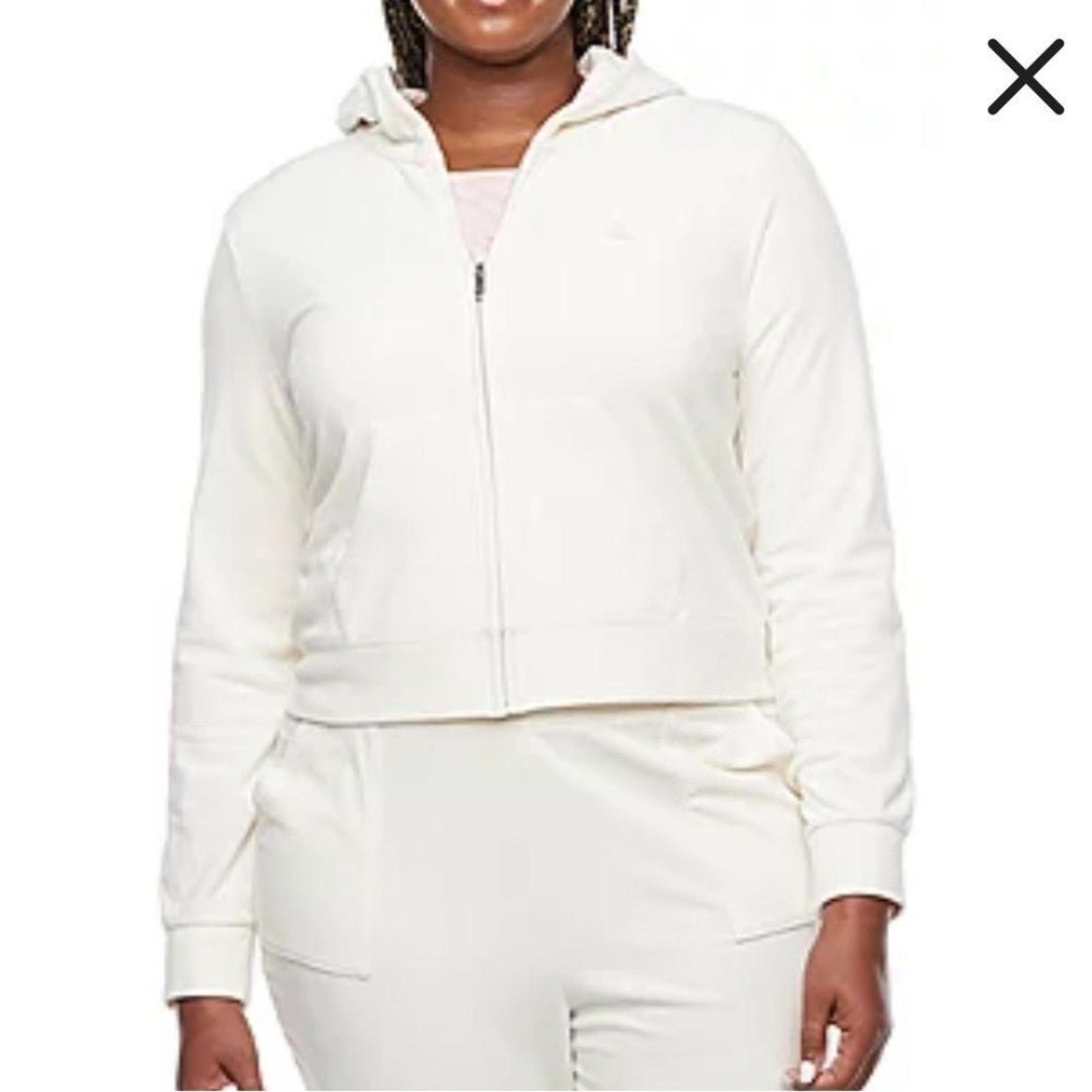 Juicy couture white velour full zip up jacket