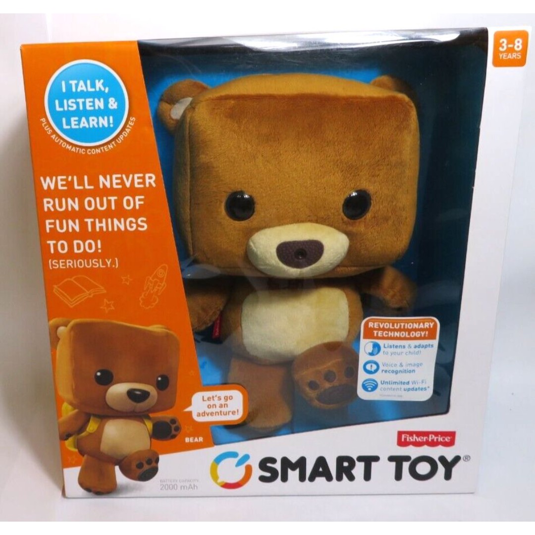NIB Fisher-Price Smart Toy Bear Talking Learning Interactive Plush Stuffed Bear