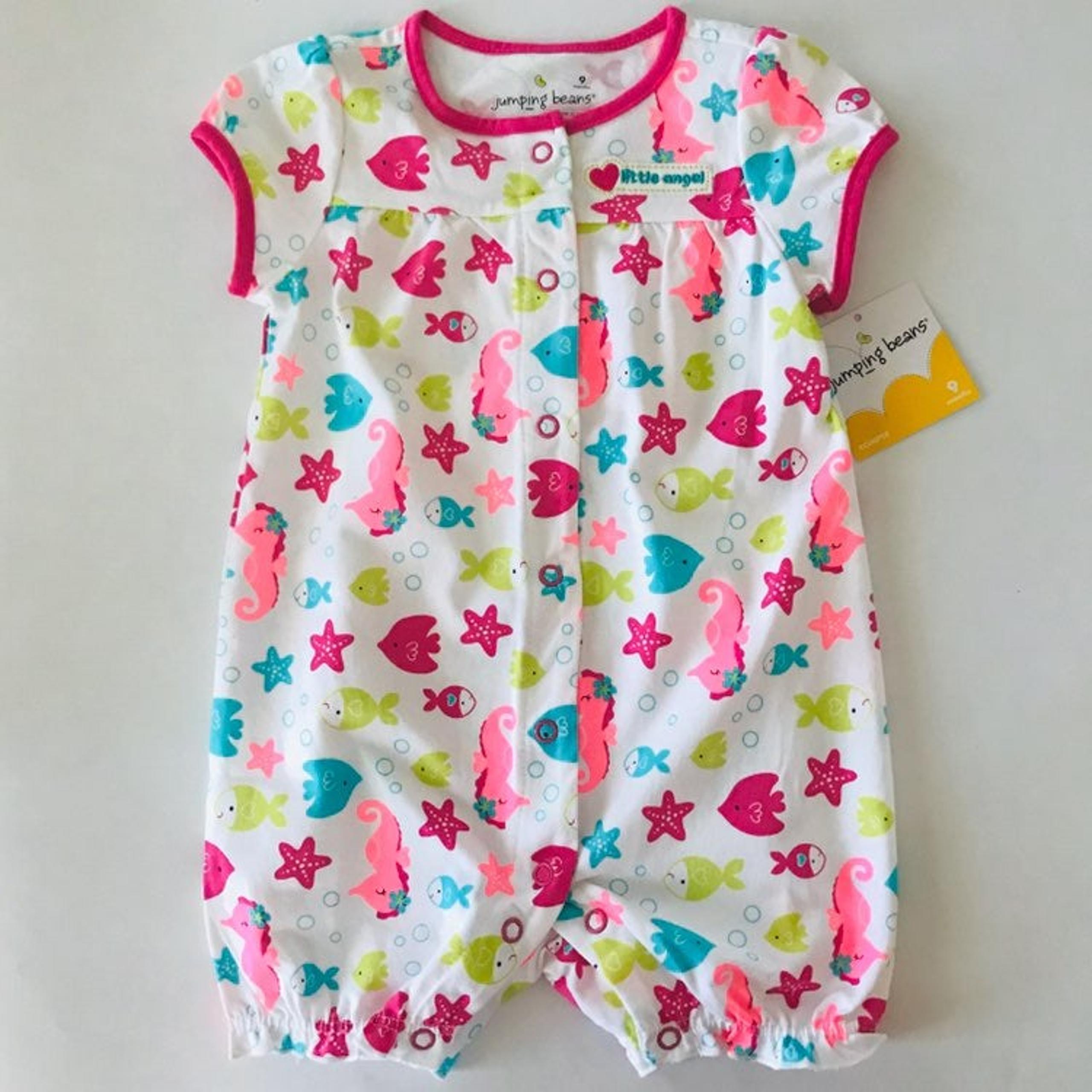 Baby Girl Romper Snap Up Cotton 9 Months