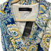 Ralph Lauren white blue paisley print flair dress size 4 petite