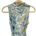 Ralph Lauren white blue paisley print flair dress size 4 petite