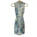 Ralph Lauren white blue paisley print flair dress size 4 petite