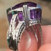 Large Pear shape African Amethyst Ring
