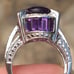 Large Pear shape African Amethyst Ring