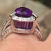 Large Pear shape African Amethyst Ring