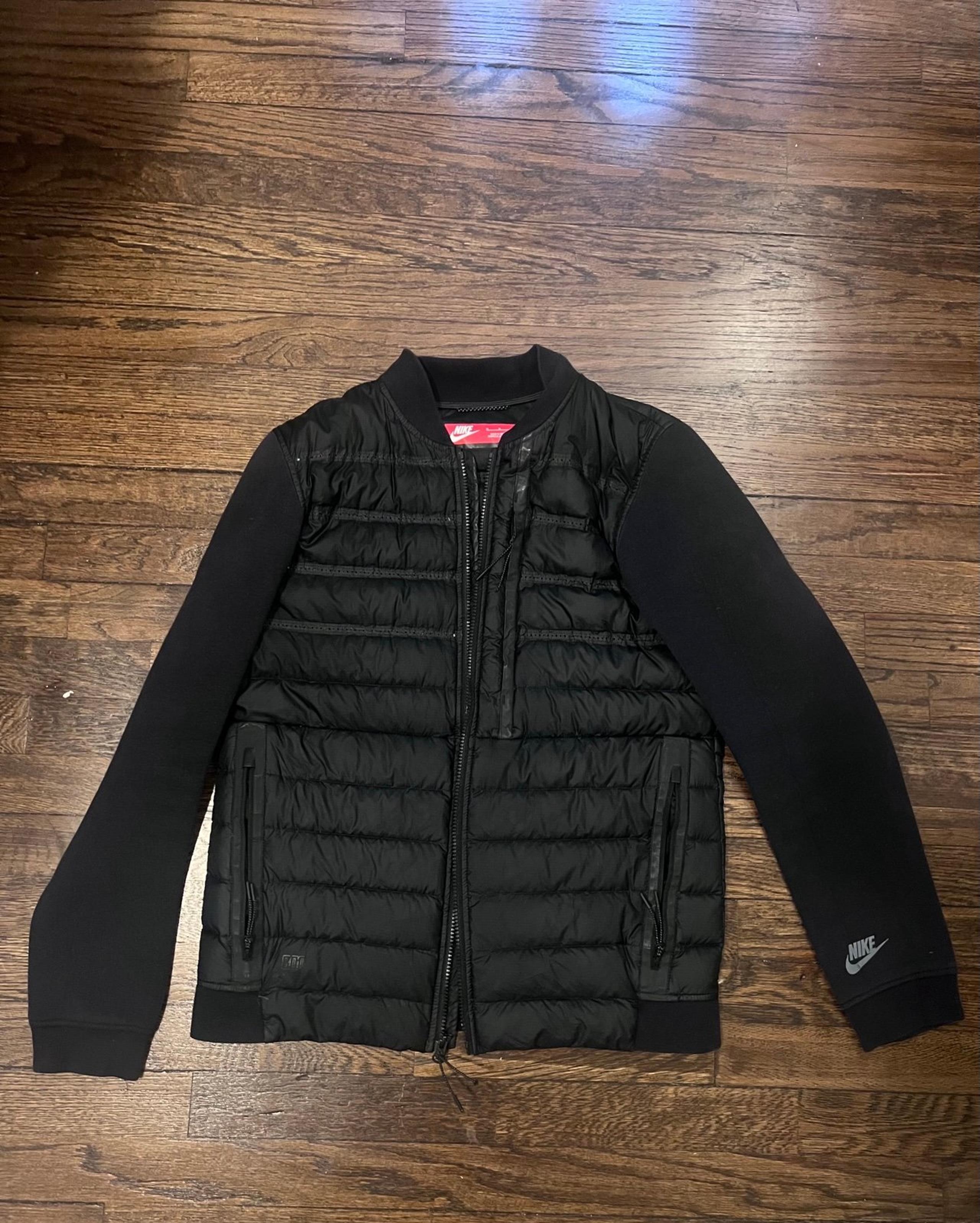Nike Tech Fleece Aeroloft Bomber Full Zip Men's Jacket Black