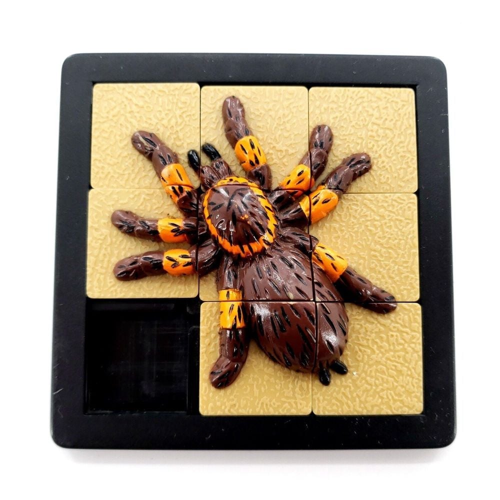 Vintage 1993 DaMert Company 3D Spider 3x3 Slide Puzzle Arachnid Tarantula