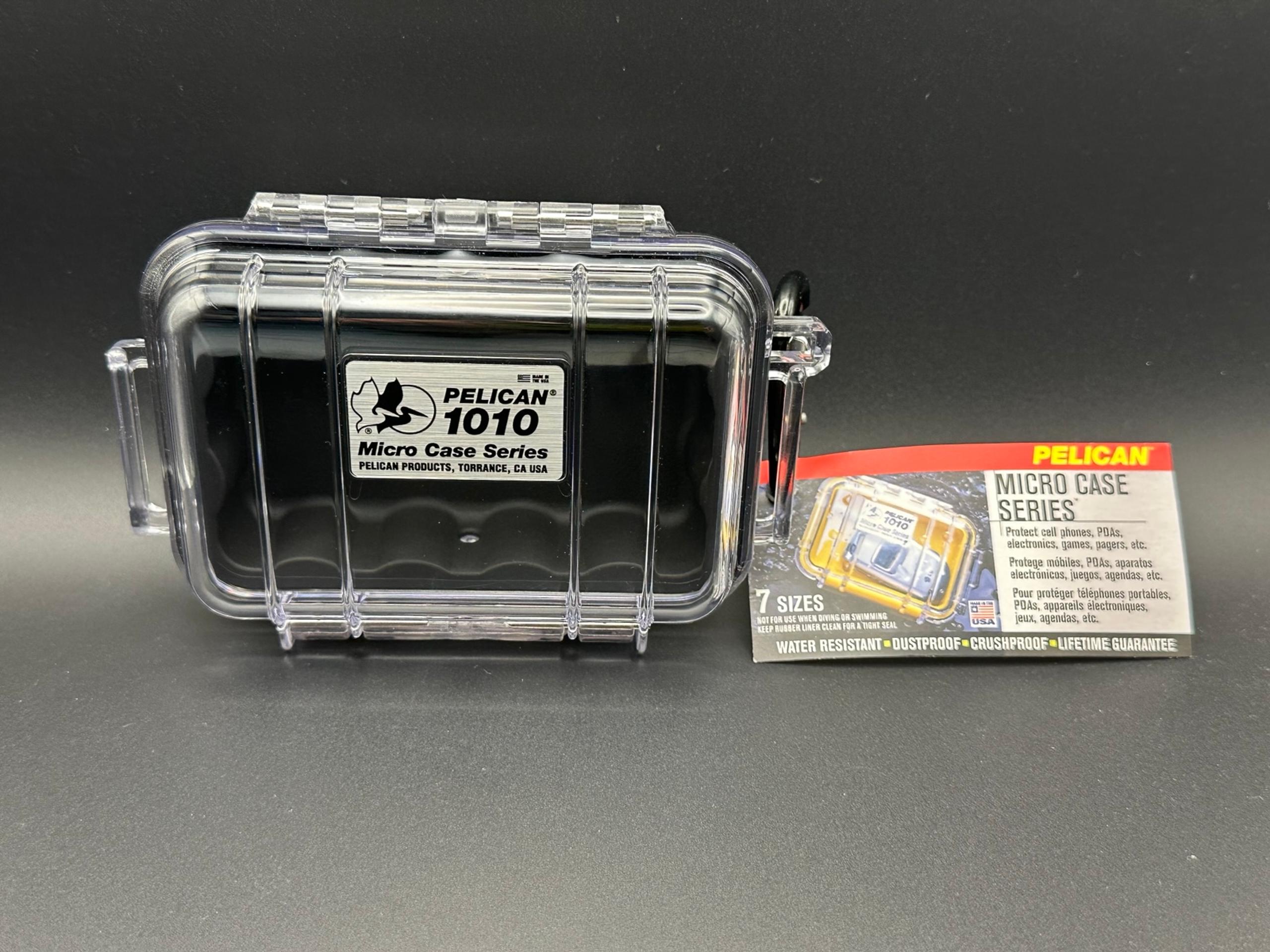 Pelican Case New Micro 1010 (Clear with Black Lining) Clear USA made