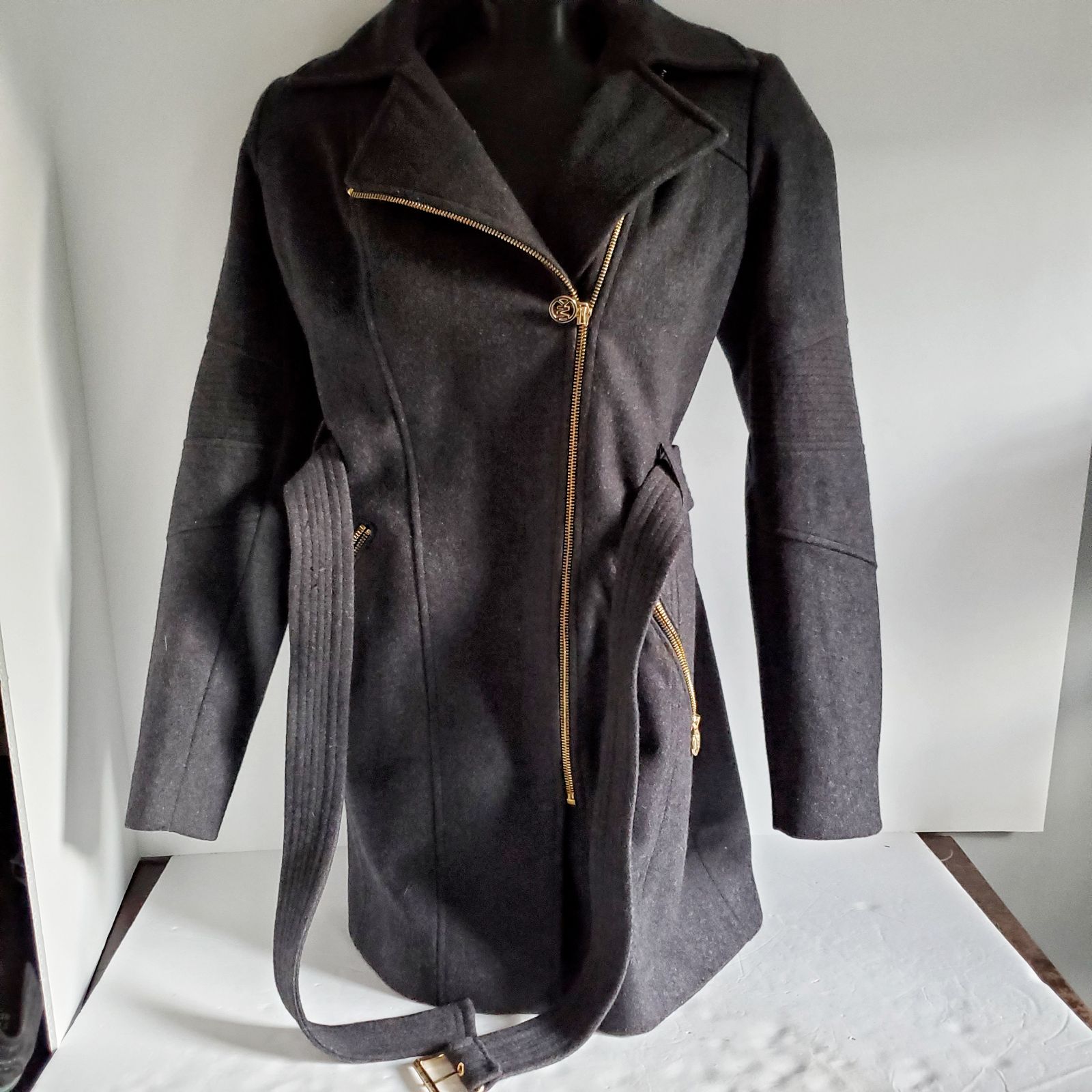 Michael Kors Wool Belted Trench Coat