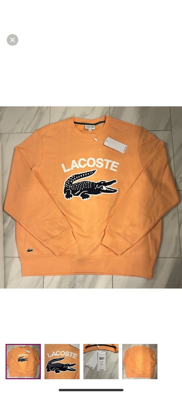 Men’s Lacoste Logo Crewneck Pullover Sweatshirt