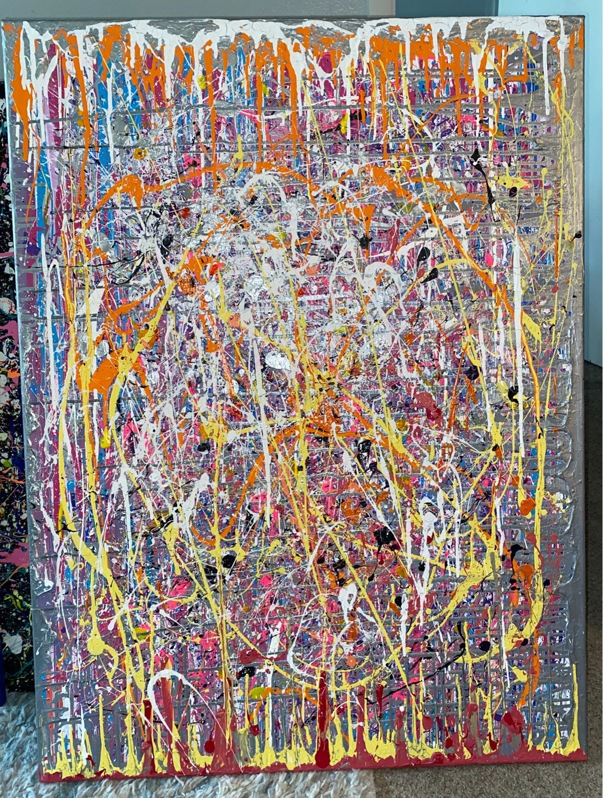 Abstract Original Acrylic Painting ”Chaos of culture 