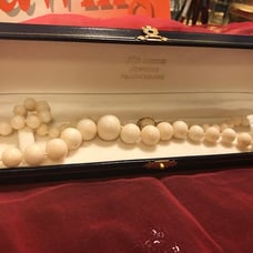 Vintage White Coral Necklace w/ box
