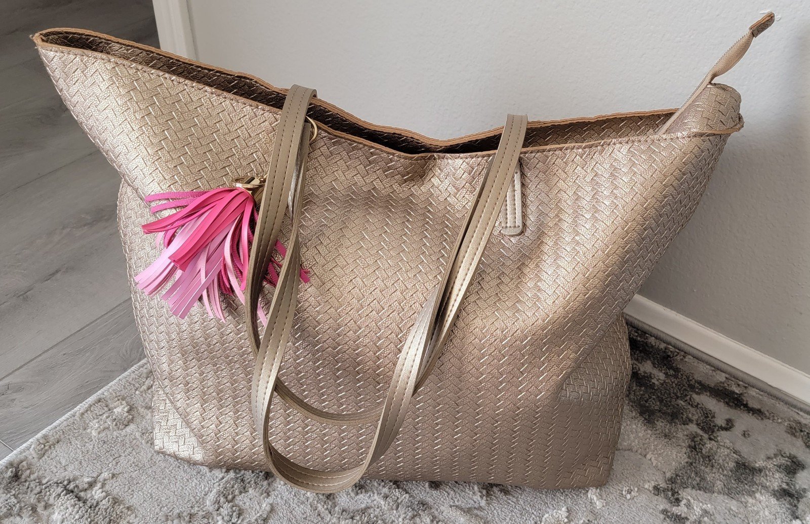 Bath And Body Works Gold Tote Bag