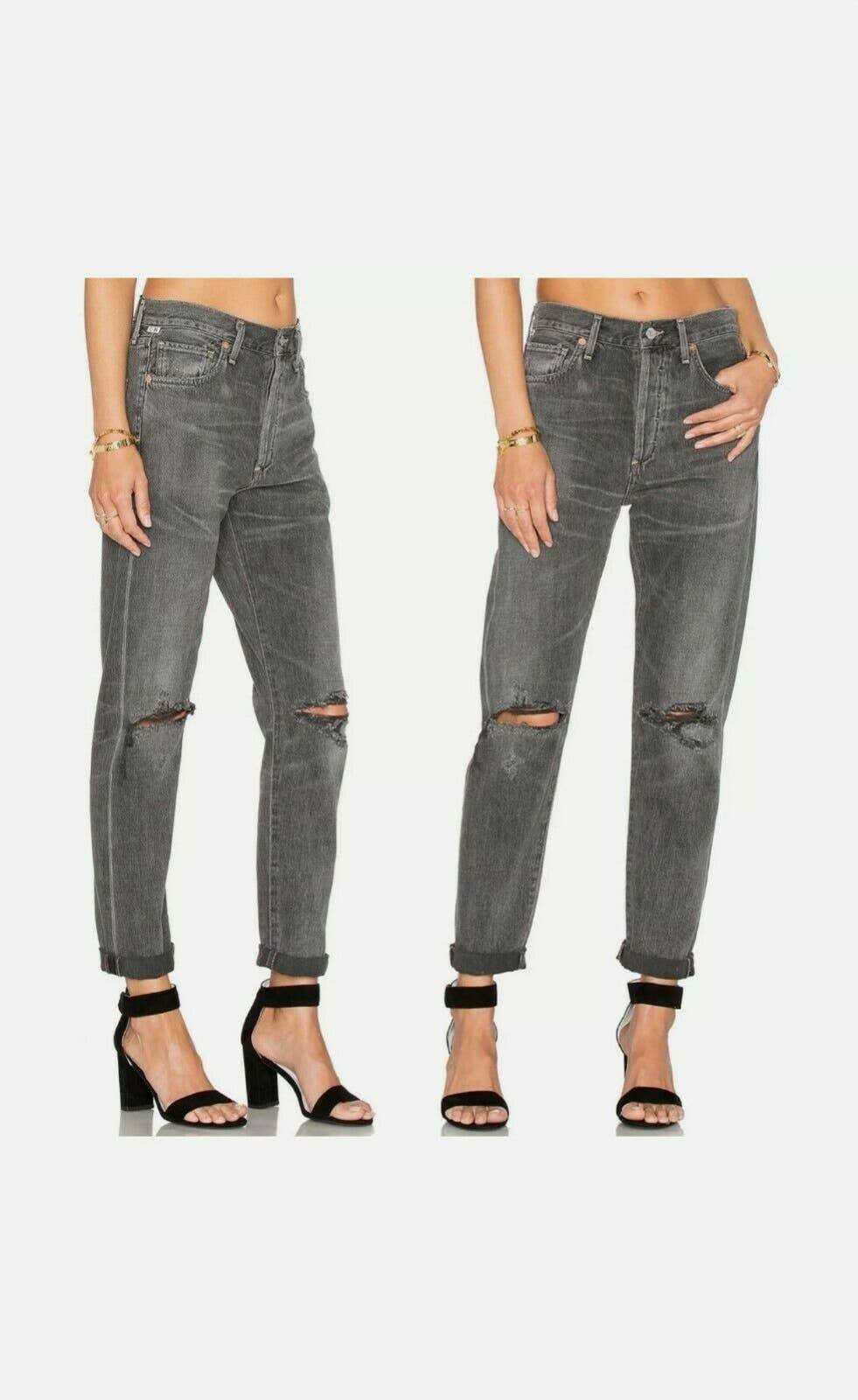 Citizens of Humanity Liya Premium Vintage High-Rise Crop In Extreme Mom 27 W 29