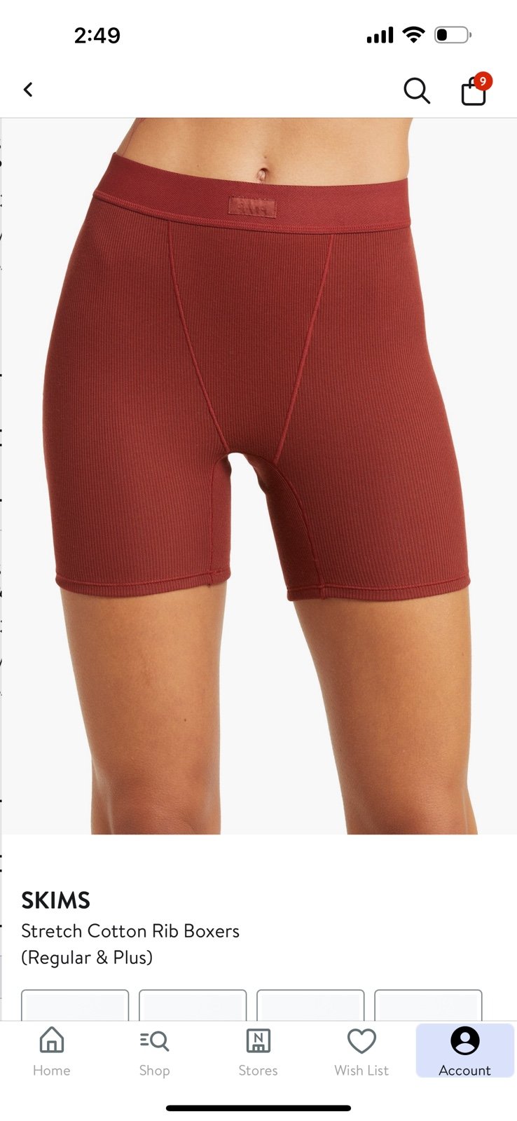 Skims Cotton Rib Biker Shorts