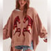 NWT We the Free Graphic Camden Distressed Sweatshirt Mirrored Horses Size Medium