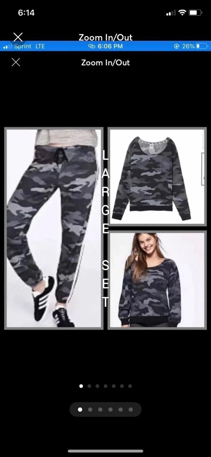 NWT VS PINK LARGE CAMO SET