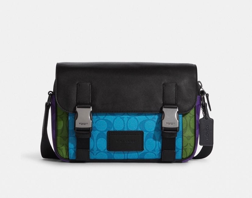 Track Crossbody In Blocked Signature Canvas