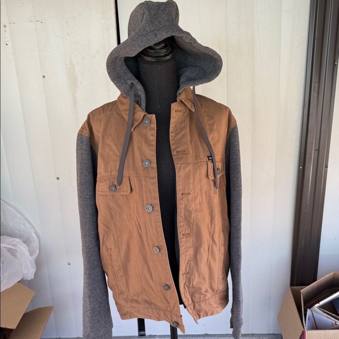 Matix Men’s Medium Tan and Gray Hooded Jacket