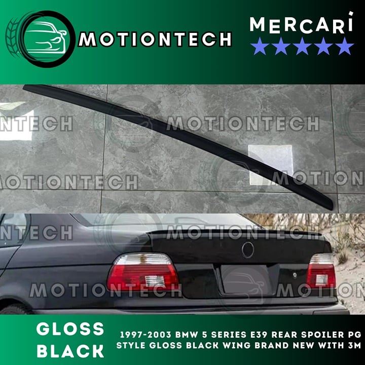 1997-2003 BMW 5 Series E39 Rear Spoiler PG Style Gloss Black Wing Brand New