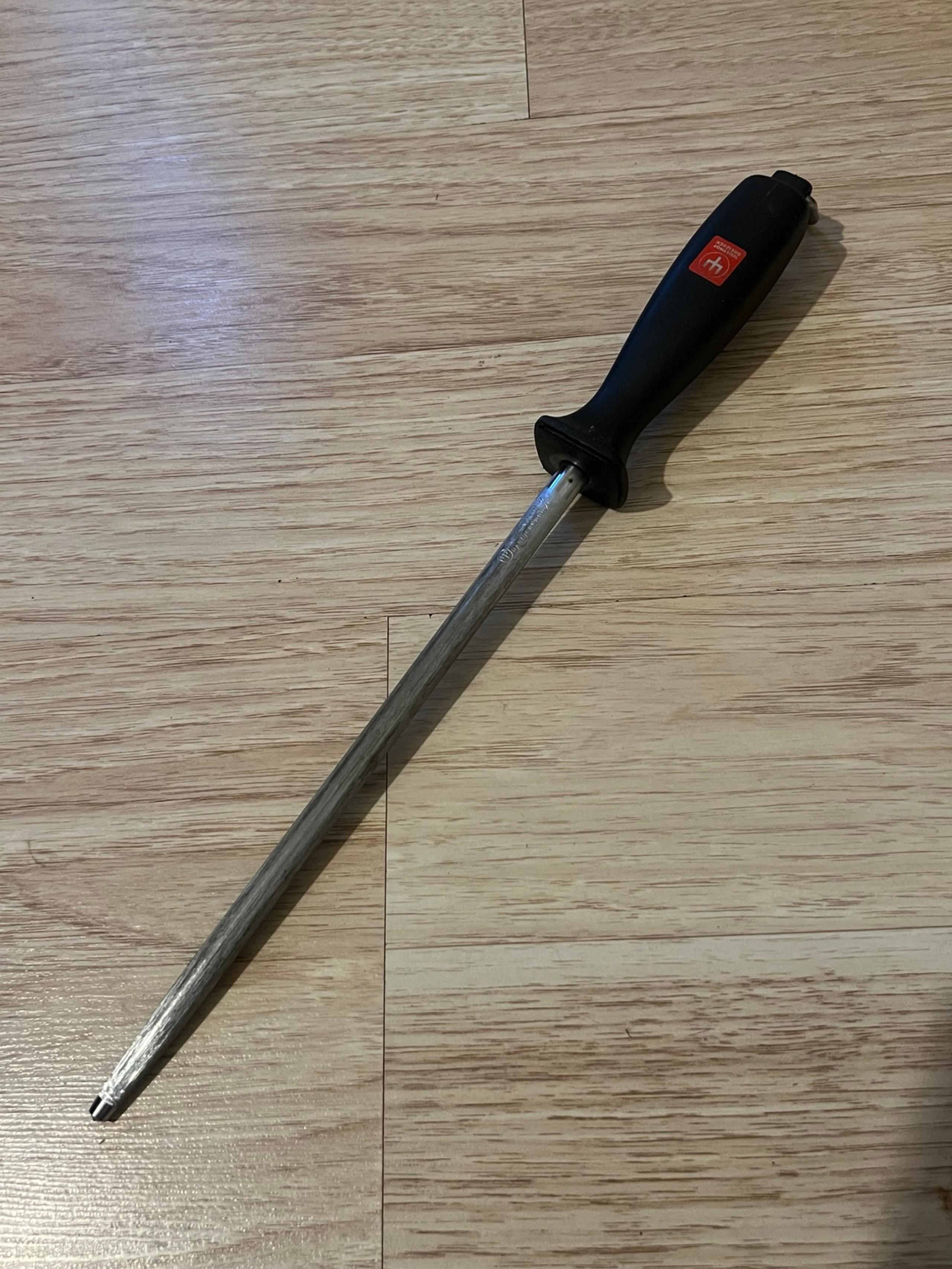 Wusthof Dreizack Hartverchromt Knife Sharpener 10" Honing Steel Germany EUC B