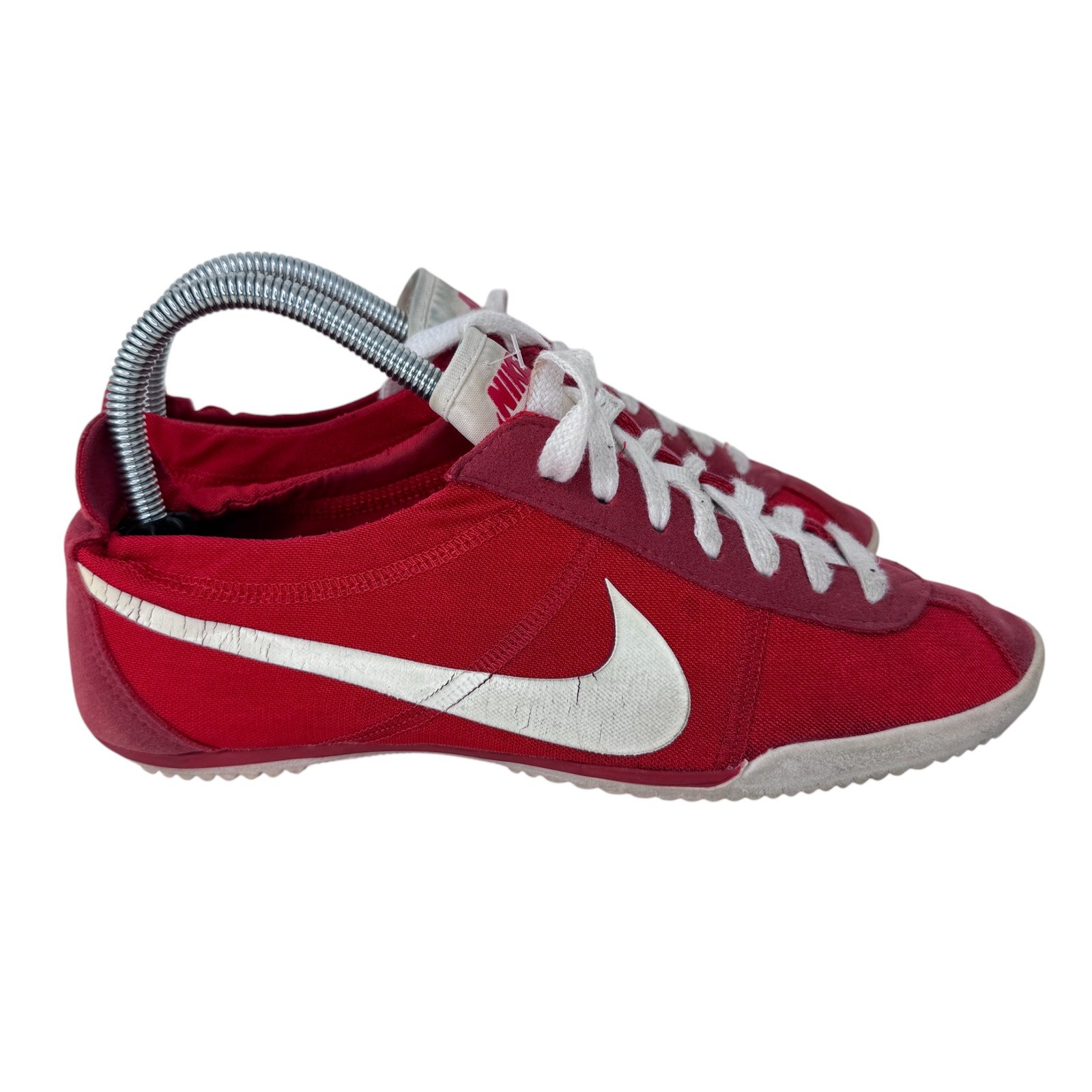 Vintage Nike Tenkay Low Sneaker Shoes Womens 8 Red White Lace Up 429886-600