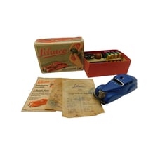 Antique Schuco Telesteering Blue Wind-Up Car 3000 w/ Original Box & Instructions