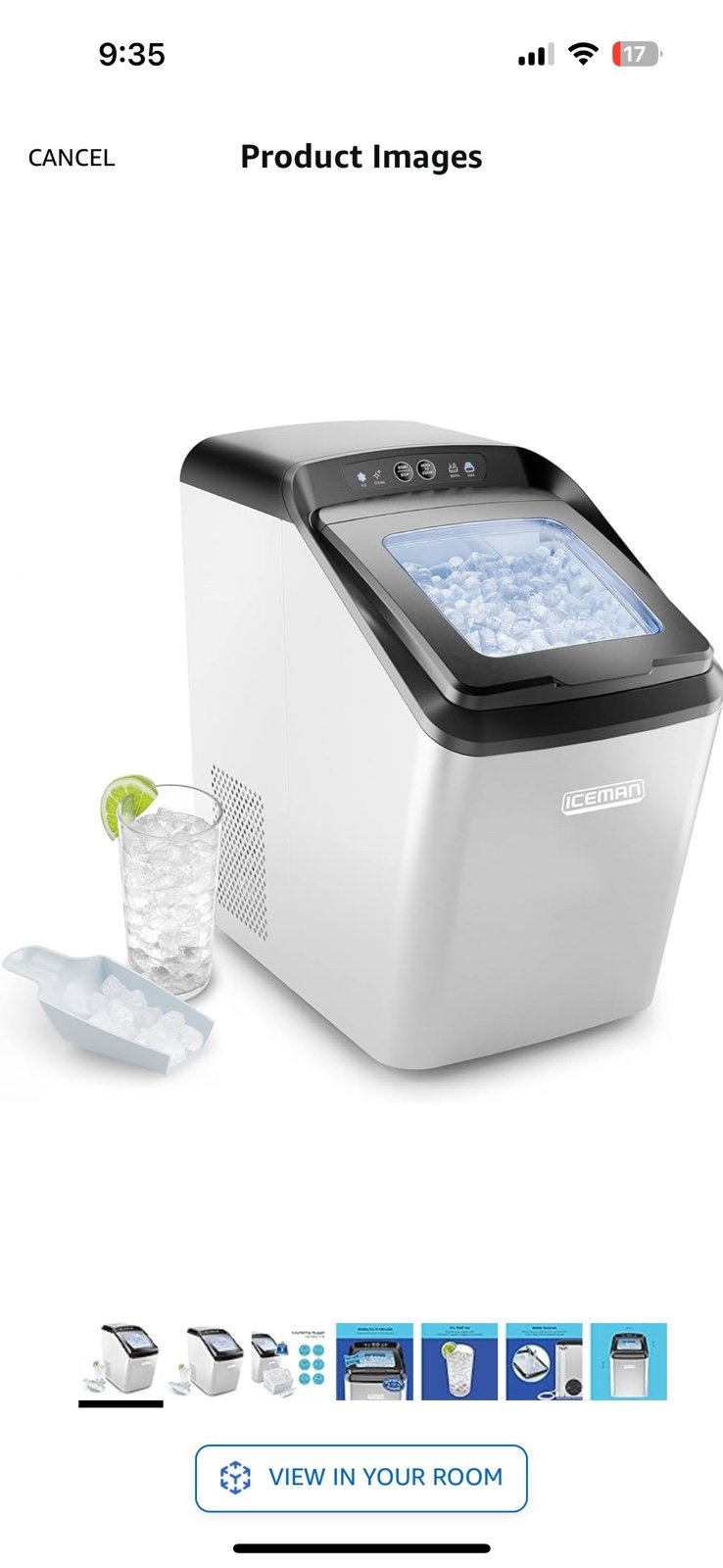 Chefman - Iceman Countertop Nugget Ice Maker